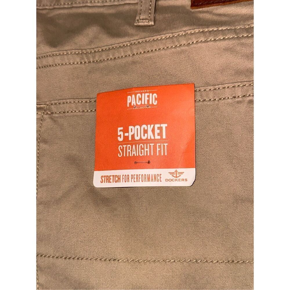 NEW WITH TAGS Pacific Collection Dockers 5 pocket straight fit Mens 38x30 RELAXE - Picture 4 of 10